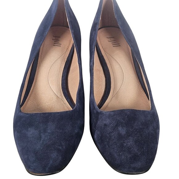 J. Jill Women’s Navy Suede Pumps 7M Block Heel, Light Academia, Quiet Luxury - Picture 3 of 12